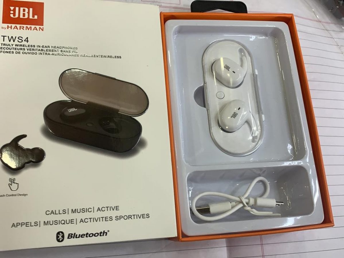 Ecouteur à Bluetooth Airpod TWS4 JBL Sans fil avec Etui de Charge