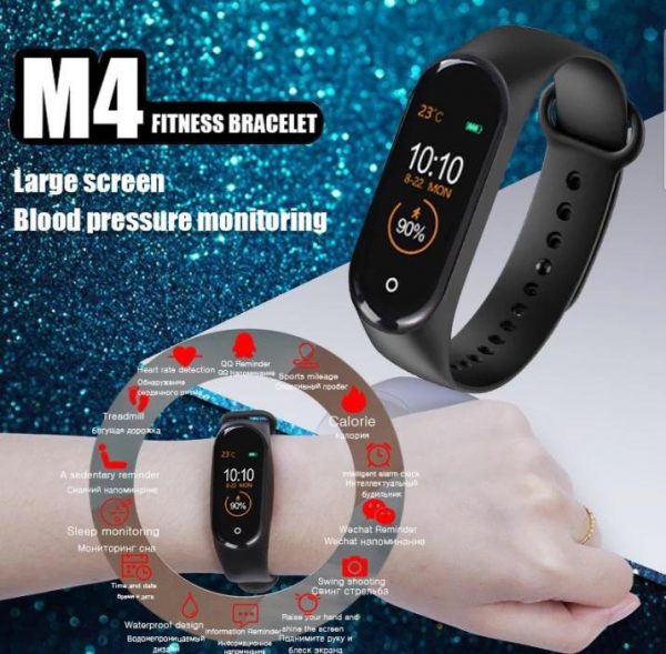 M4 Smart Band Fitness Tracker Watch Heart Rate with Activity Tracker