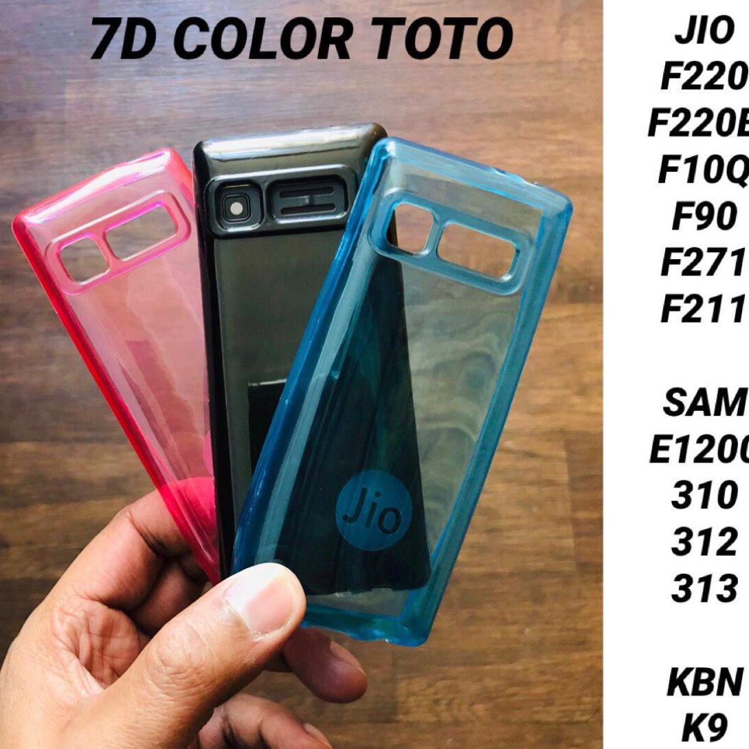7D Color Transparent Back Covers for Jio