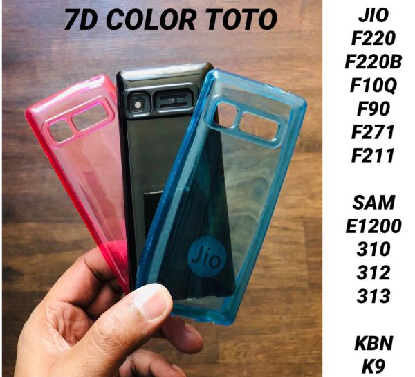 7D Color Transparent Back Covers for Jio
