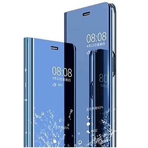 Mirror clear view mobile flip cover