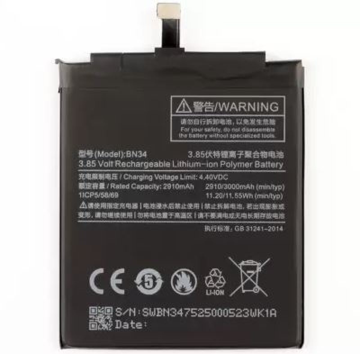5a Mobile Battery Model Redmi 5a Battery Mah 5a Bn34 Battery