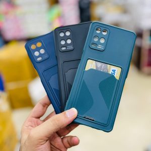Soft Silicone Case With Card Holder Pocket
