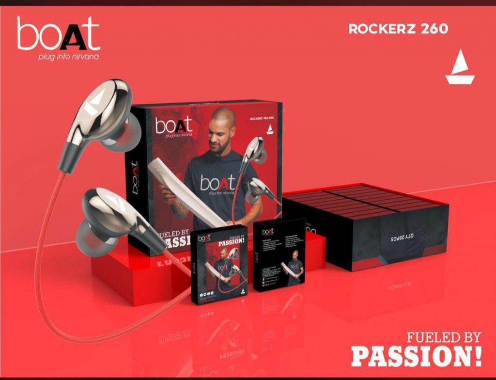 BoAt Rockerz 260 Wired In Ear Earphone With Mic Cell To Phone