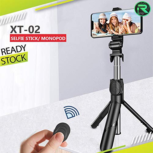Wireless Bluetooth Foldable XT 02 Mini Tripod Extendable Selfie Stick