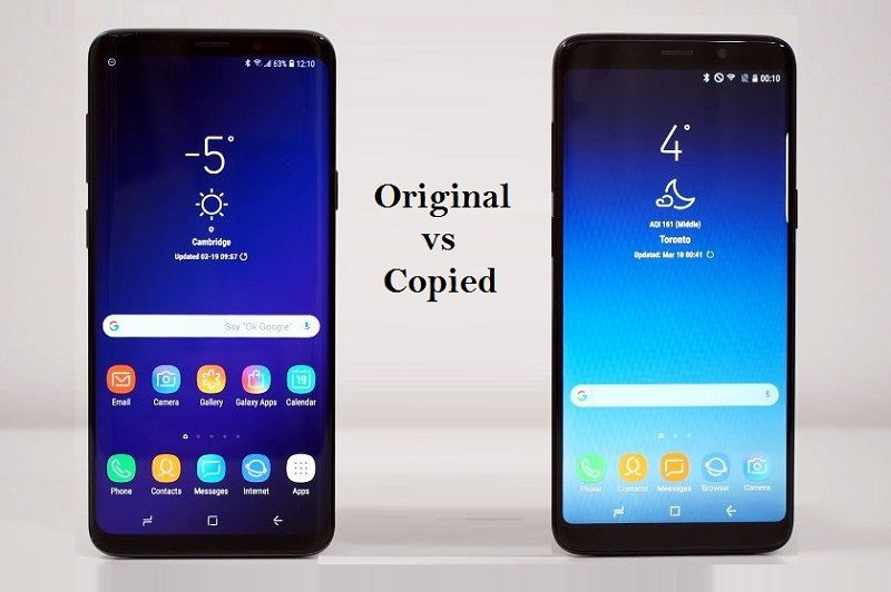 Original And Copy Phone Screen