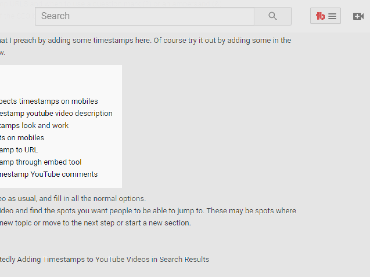 How To Add Timestamps To Your  Videos