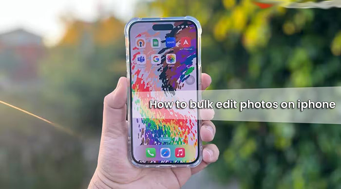 How to bulk edit photos on iphone