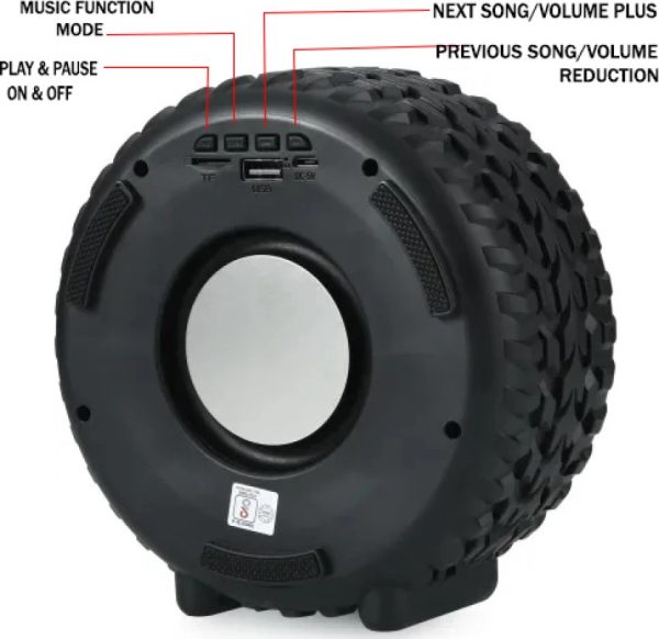 Tyre Shape Portable Wireless Bluetooth Speaker specification