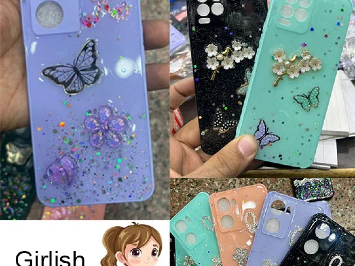 Fancy Glitter Back Cover for Girls