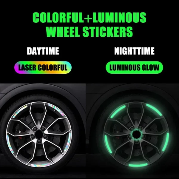 3D Reflective Wheel Tire Rims Stripes Stickers