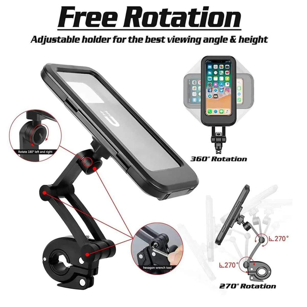 Best 360 Rotation Motorcycle Phone Holder Cell To Phone