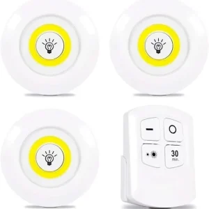 3 Piece LED Light Set with Remote Control