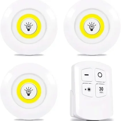 3 Piece LED Light Set with Remote Control