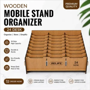 Wooden Mobile Stand Organizer 24 Desk