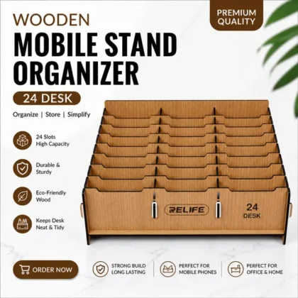 Wooden Mobile Stand Organizer 24 Desk