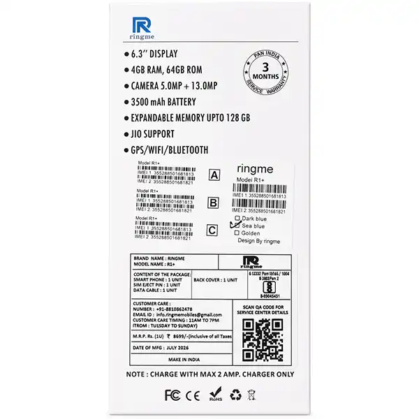 Ringme R1+ 4GB 64GB Smartphone 2 Ringme R1+ smartphone